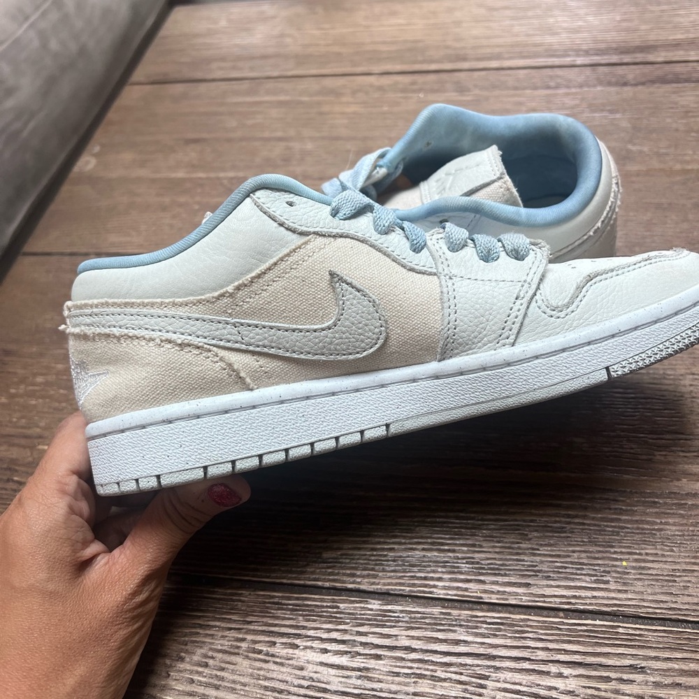Nike Womens Air Jordan 1 Low 'Sail Canvas' - 7 - Picture 7 of 14